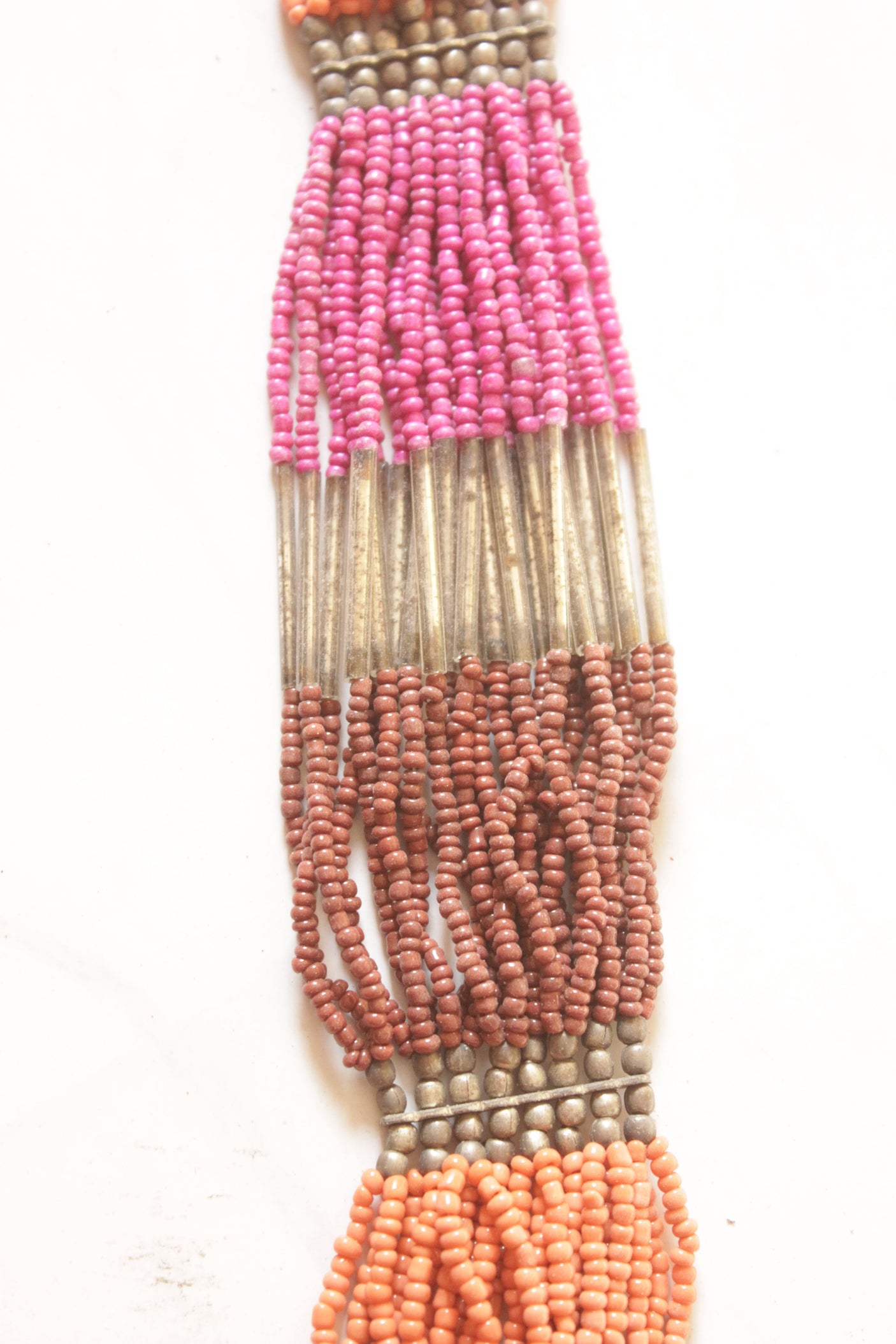 Multi Shades Layered Handmade Beaded Necklace