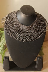 Silver Beads Statement Handmade Beaded Necklace