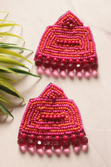 Shades of Pink Beaded Earrings