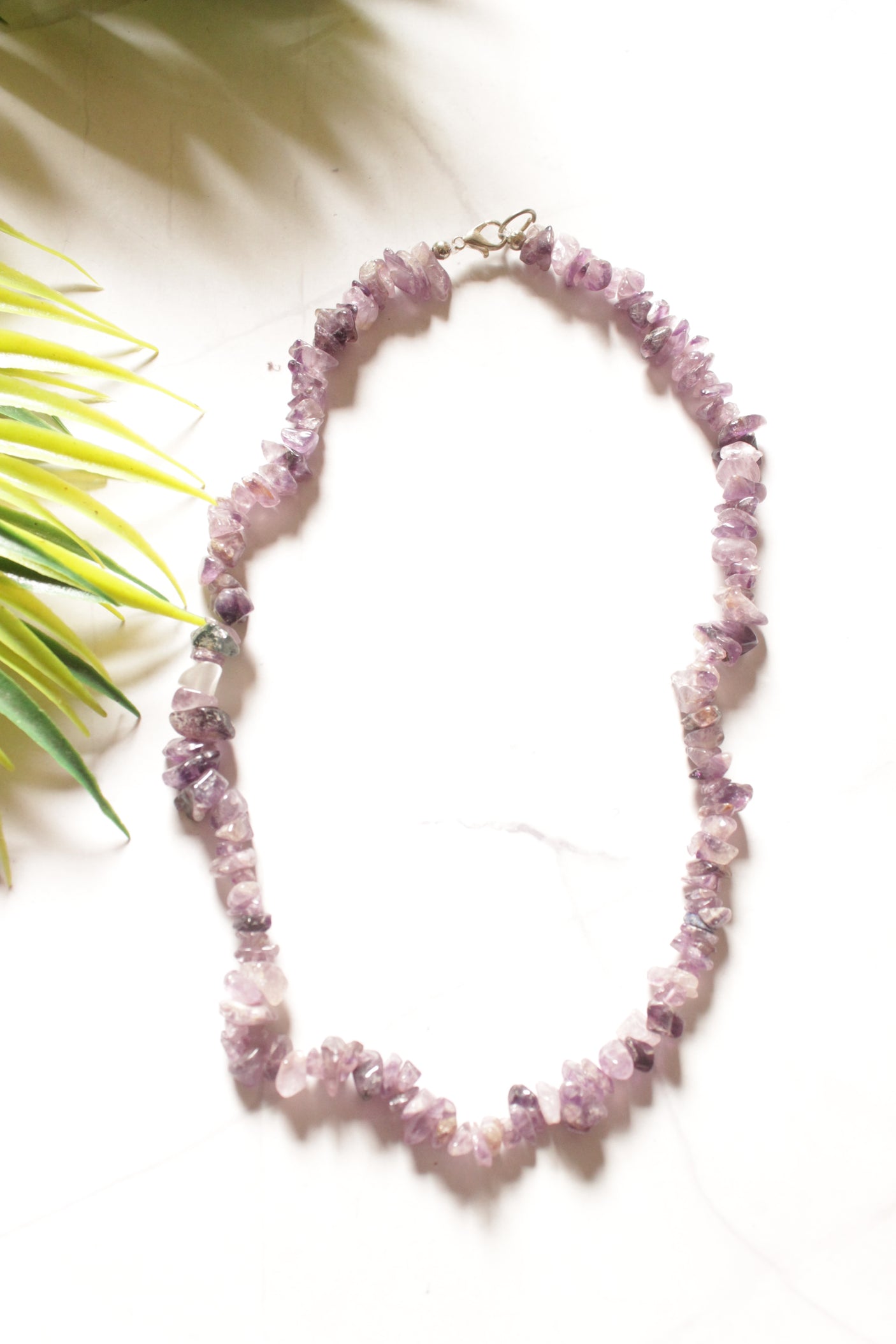 Purple Crystal Stone Necklace
