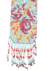 Blue Earthy Multi-Layer Hand Beaded Long Necklace Set