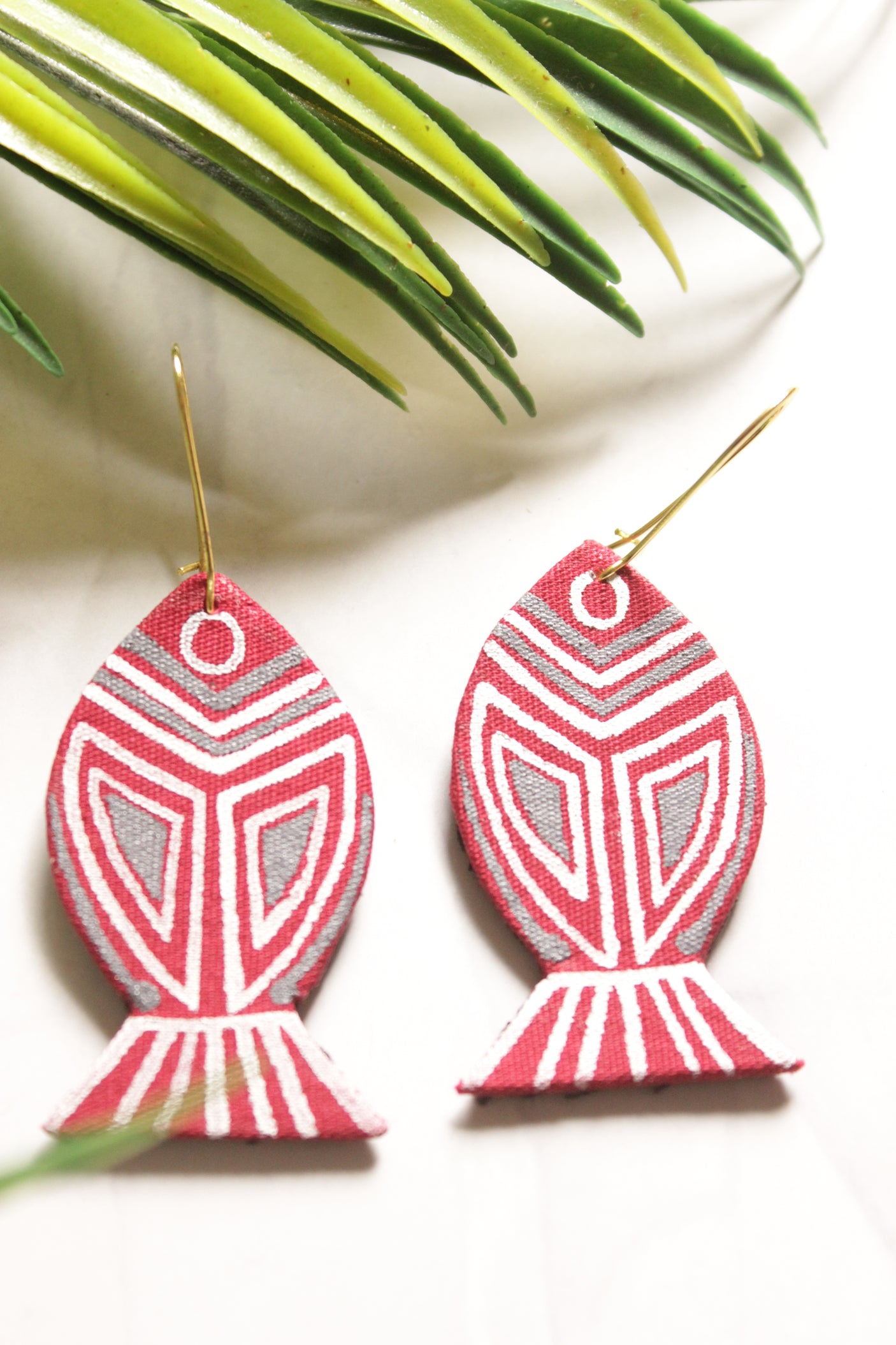 Fish Pendant Handmade Fabric Necklace Set