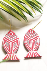 Fish Pendant Handmade Fabric Necklace Set
