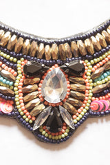 Multi-Color Beads and Metal Charms Boho Necklace