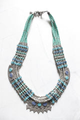 Acrylic and Metal Beads Multi Layer Boho Necklace