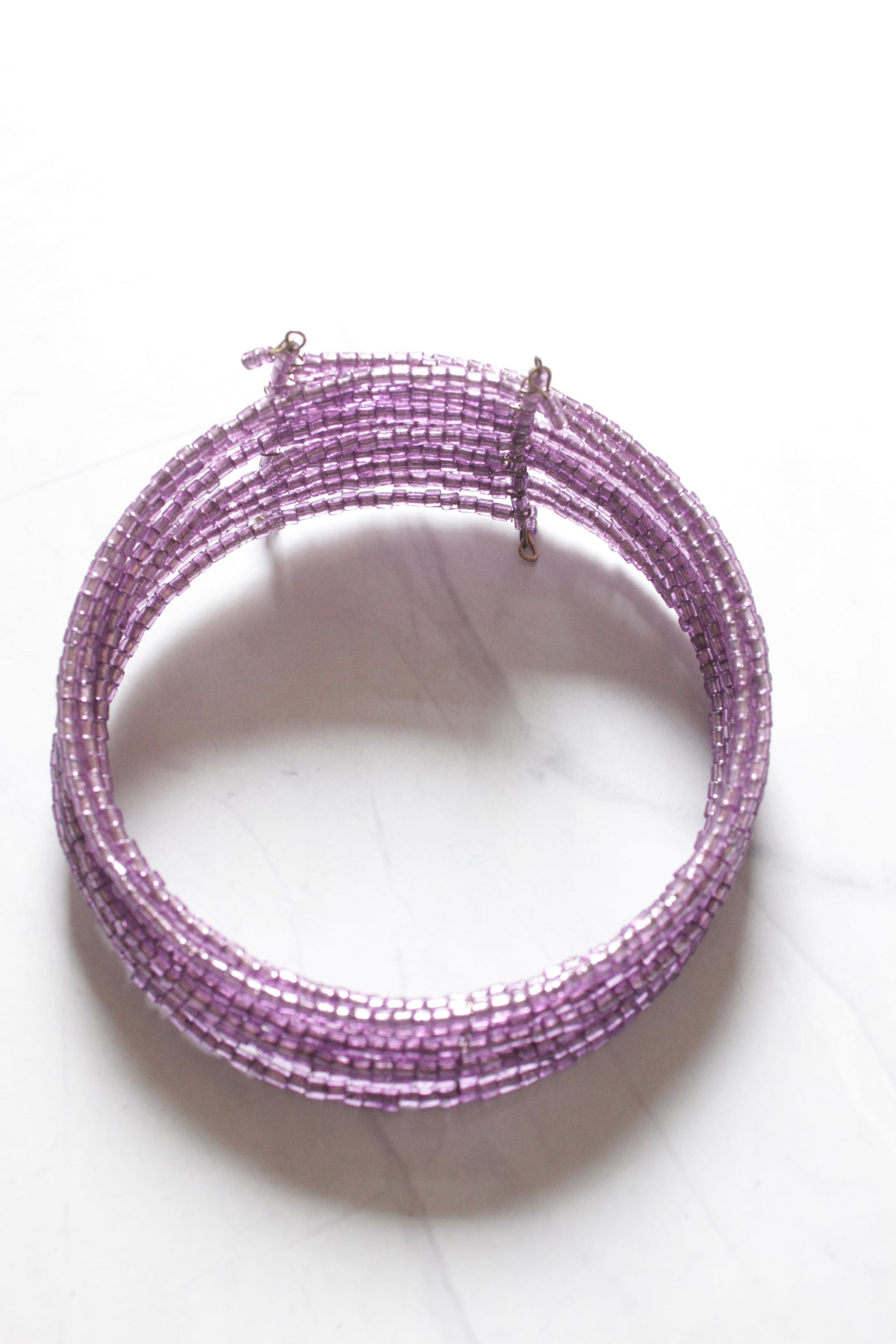 Purple Beads Choker Necklace