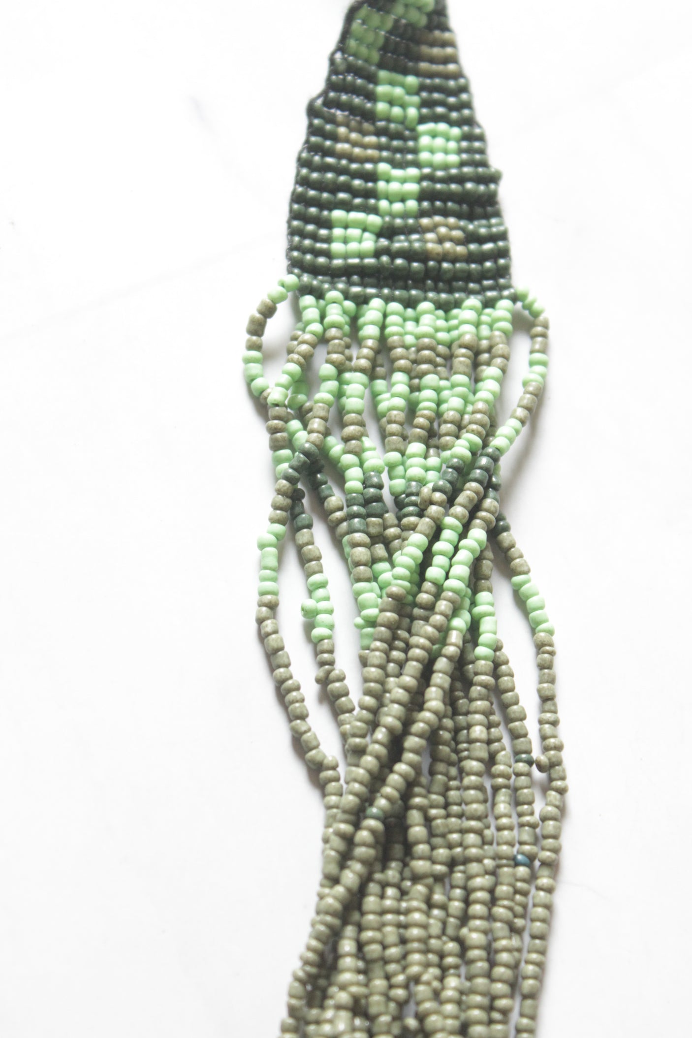 Shades of Green Hand Beaded Necklace