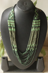 Shades of Green Hand Beaded Necklace