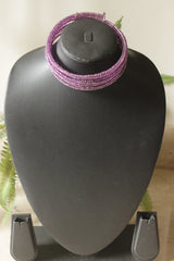 Purple Beads Choker Necklace
