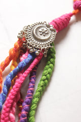 Braided Fabric Threads Vibrant Multi-Layer Handmade Necklace
