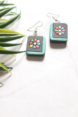 Black & Multi-Color Hand Painted Terracotta Clay Necklace Set