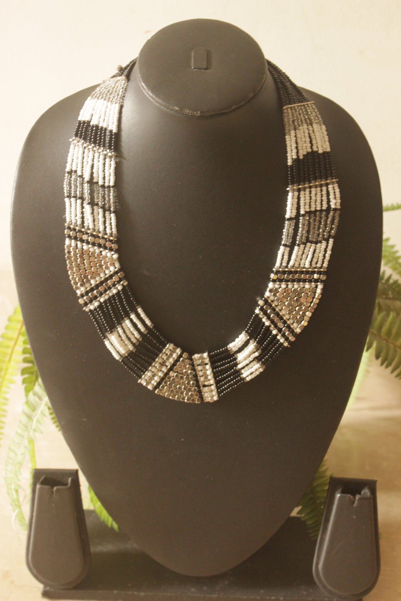 Metal and Acrylic Beads Handmade Necklace