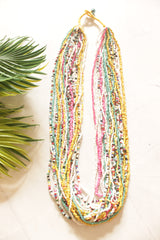 Multi-Color Beads Hand Braided Boho Necklace