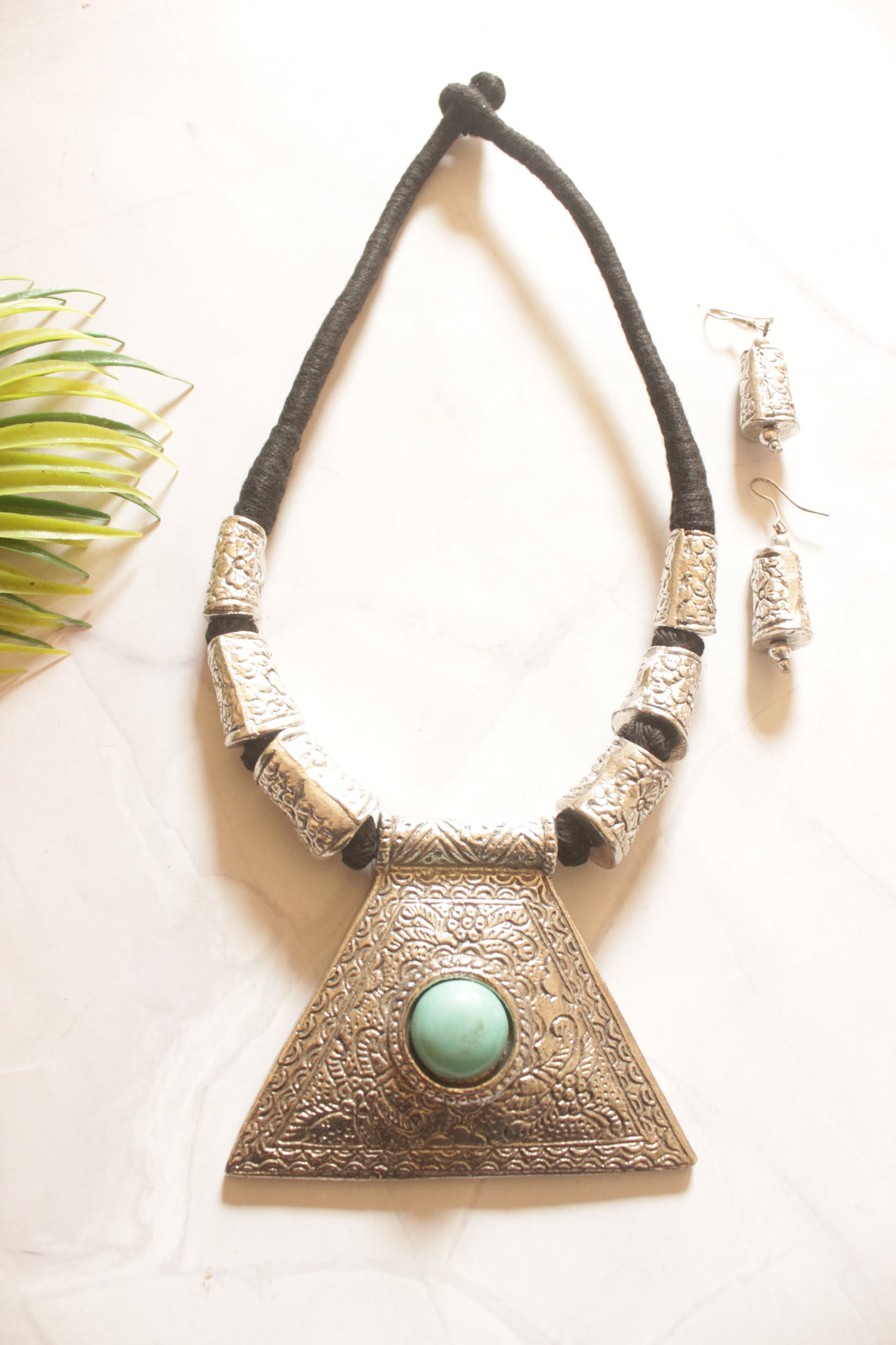 Rustic Elegance Oxidized Necklace Set