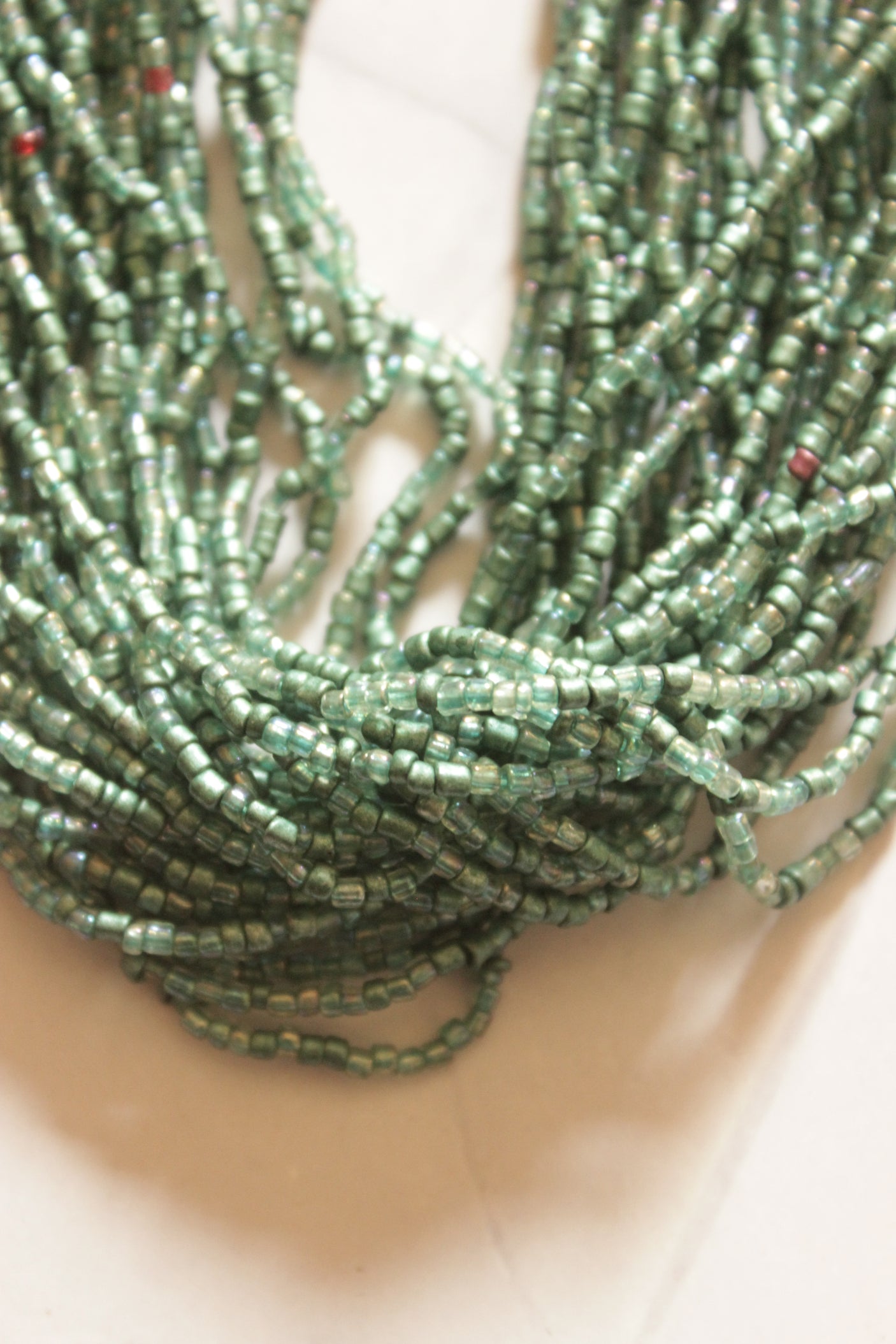 Sea Green Multi-Layer Beads Hand Braided Boho Necklace