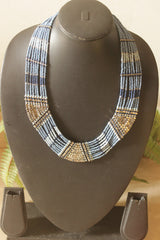 Ocean Sand Multi-Layer Blue Bead Necklace