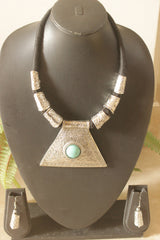 Rustic Elegance Oxidized Necklace Set