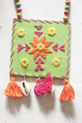 Hand Embroidered Handmade Fabric Necklace