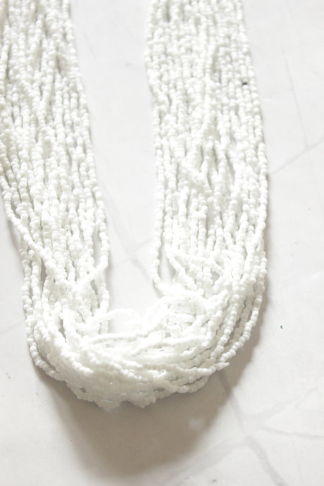 White Beads Layered Necklace