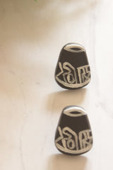 Earthy Hand Painted Terracotta Clay Necklace Set