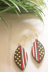 Gond Art Petal Handcrafted Terracotta Clay Collar Necklace Set