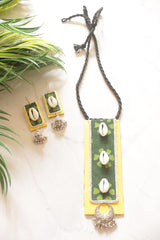 Haldi Vana Cowrie Shells Fabric Handmade Necklace Set