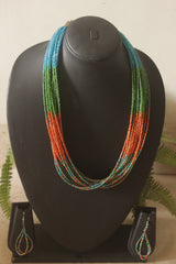 Multi-Color Glass Beads Handmade Necklace Set