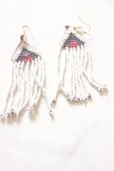 Off-White and Multi-Color Hand Beaded Long Necklace Set