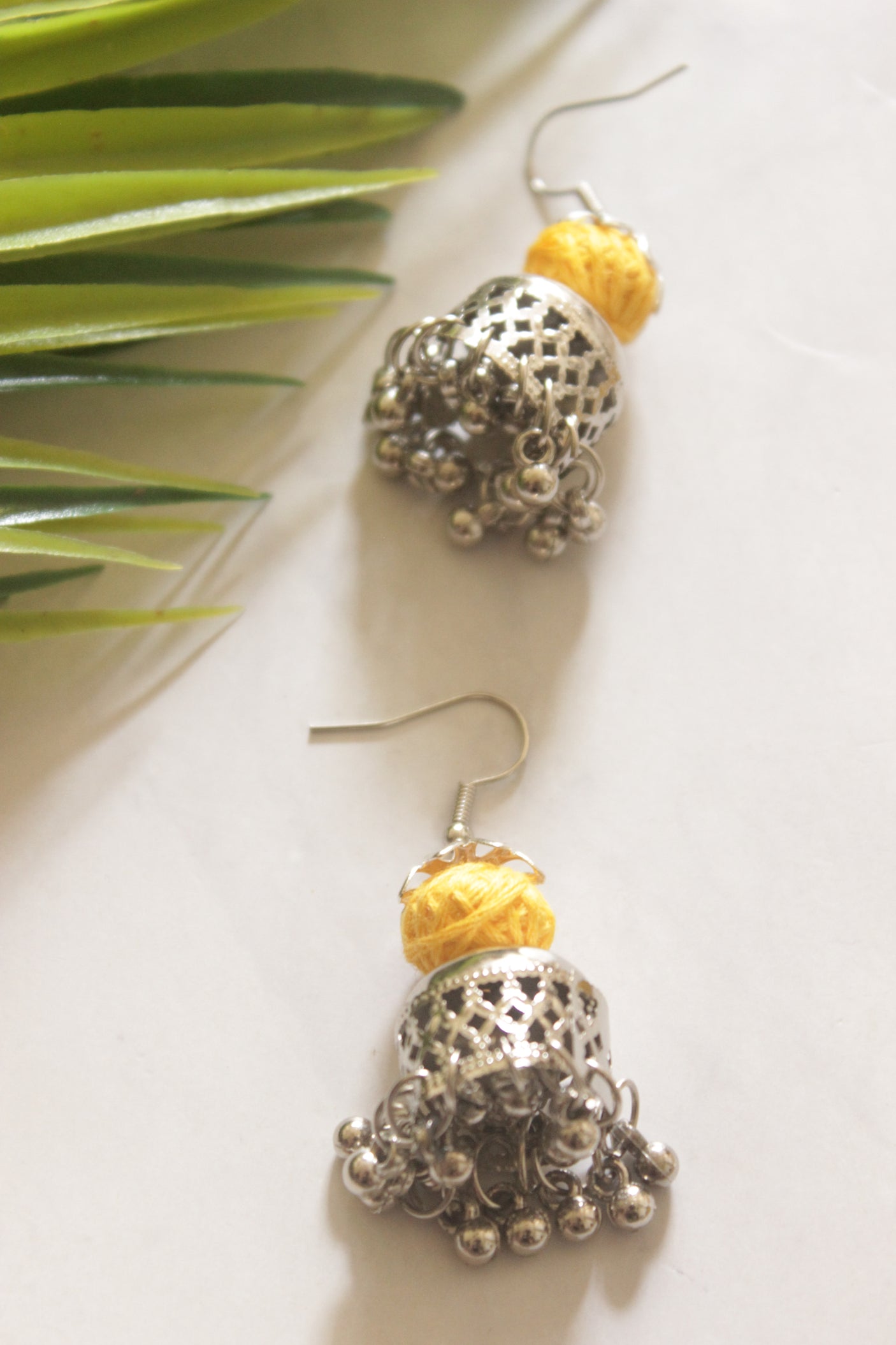 Surya Sun Medallion on Yellow Leheriya Fabric Necklace Set
