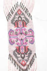 Soft Pink and Multi-Color Hand Beaded Long Necklace Set