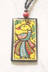Yellow & Multi-Color Hand-Painted Fish Ceramic Necklace Set