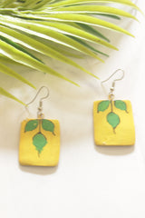 Yellow & Multi-Color Hand-Painted Fish Ceramic Necklace Set