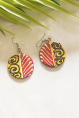 Vibrant Multicolour Folk Pattern Hand-Painted Ceramic Necklace Set