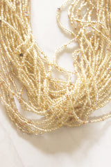 Golden Shimmer Beads Hand Beaded Multi-Layer Necklace