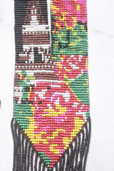 Black and Multi-Color Hand Beaded Long Necklace Set