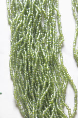 Sage Green Lustrous Beads Hand Beaded Multi-Layer Necklace
