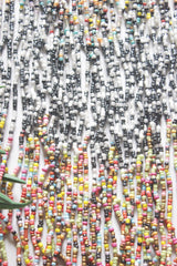 Multi-Color Seed Beads Long Fringe Waterfall Necklace