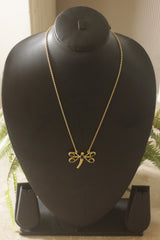 Black Onyx Dragonfly Pendant on Long Dainty Gold Chain Necklace