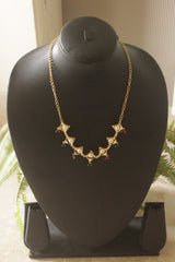 Gold-Toned Gulnaar Pearl Floral Charm Necklace