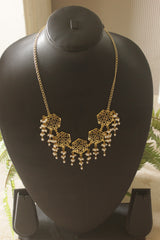 Moonlit Honeycomb Pearl Necklace