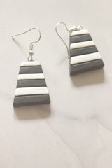 Monochrome Handcrafted Terracotta Clay Choker Necklace Set