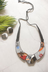 Sunset At The Beach Hand Painted Terracotta Clay Necklace Set