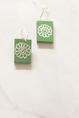 Green Warli Hand Painted Tribal Woman Terracotta Clay Necklace Set