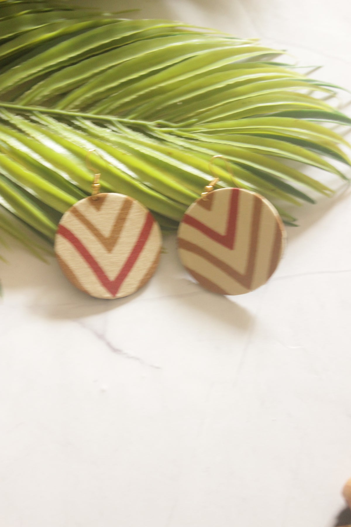 Vibrant Hand Painted Fabric Crescent Moon Necklace Set
