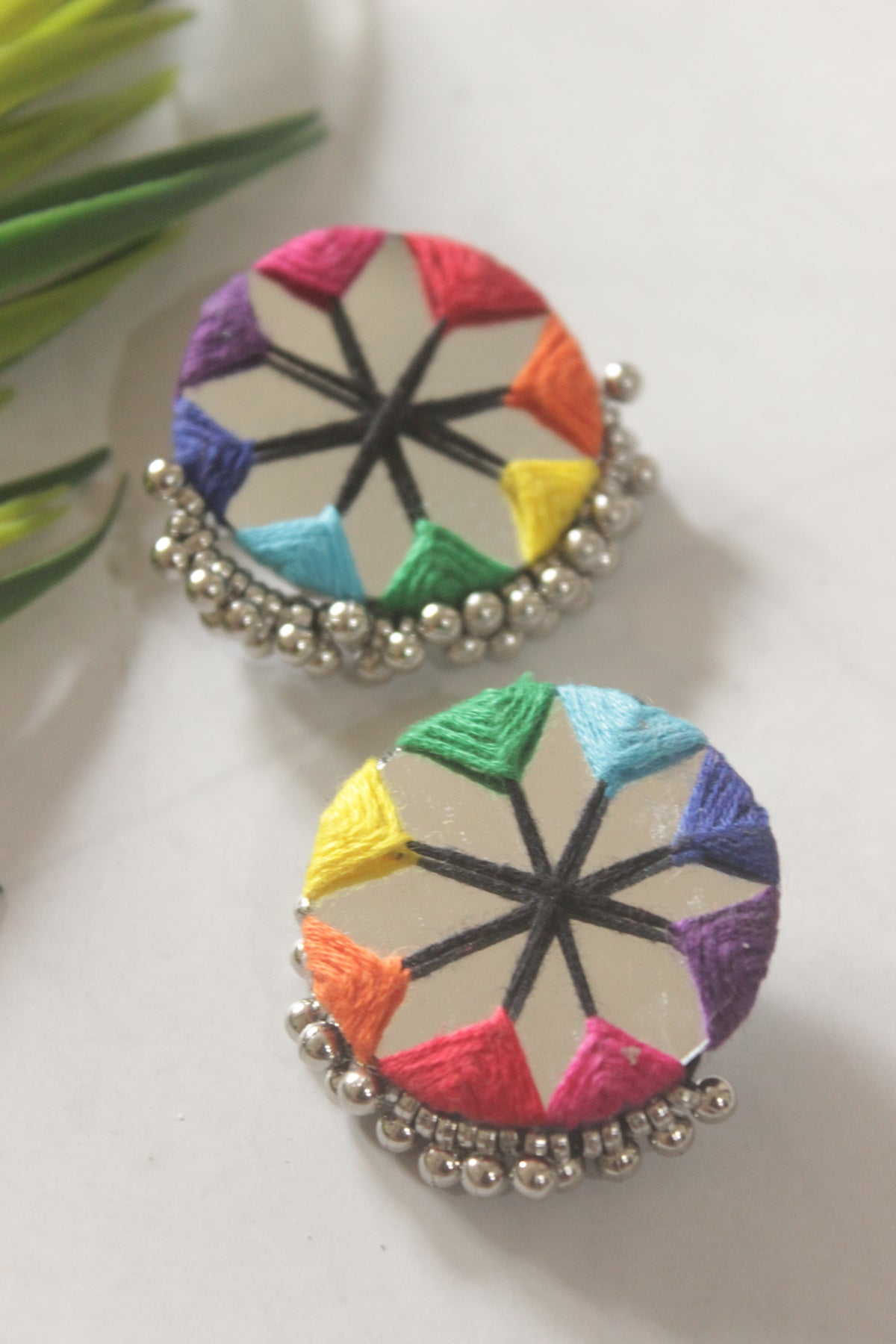 Handmade Fabric Choker with Mirrors and Ghungroos