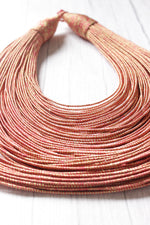 Load image into Gallery viewer, Dull Red &amp; Golden Handmade Silk Threads Multi-Layer Statement African Choker Necklace
