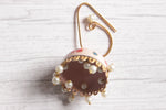 Load image into Gallery viewer, Handcrafted Meenakari Work Gold Plated Mogra Pearl Hoop Jhumka Earrings
