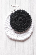 Load image into Gallery viewer, Monotone Circular Crochet Hand Knitted Dangler Earrings
