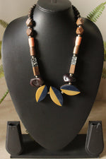 Load image into Gallery viewer, Stones and Wooden Work Handmade Necklace
