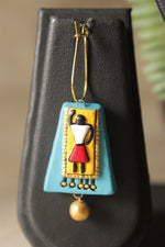 Load image into Gallery viewer, Hand Painted Tribal Motifs Adjustable Length Terracotta Clay Necklace Set
